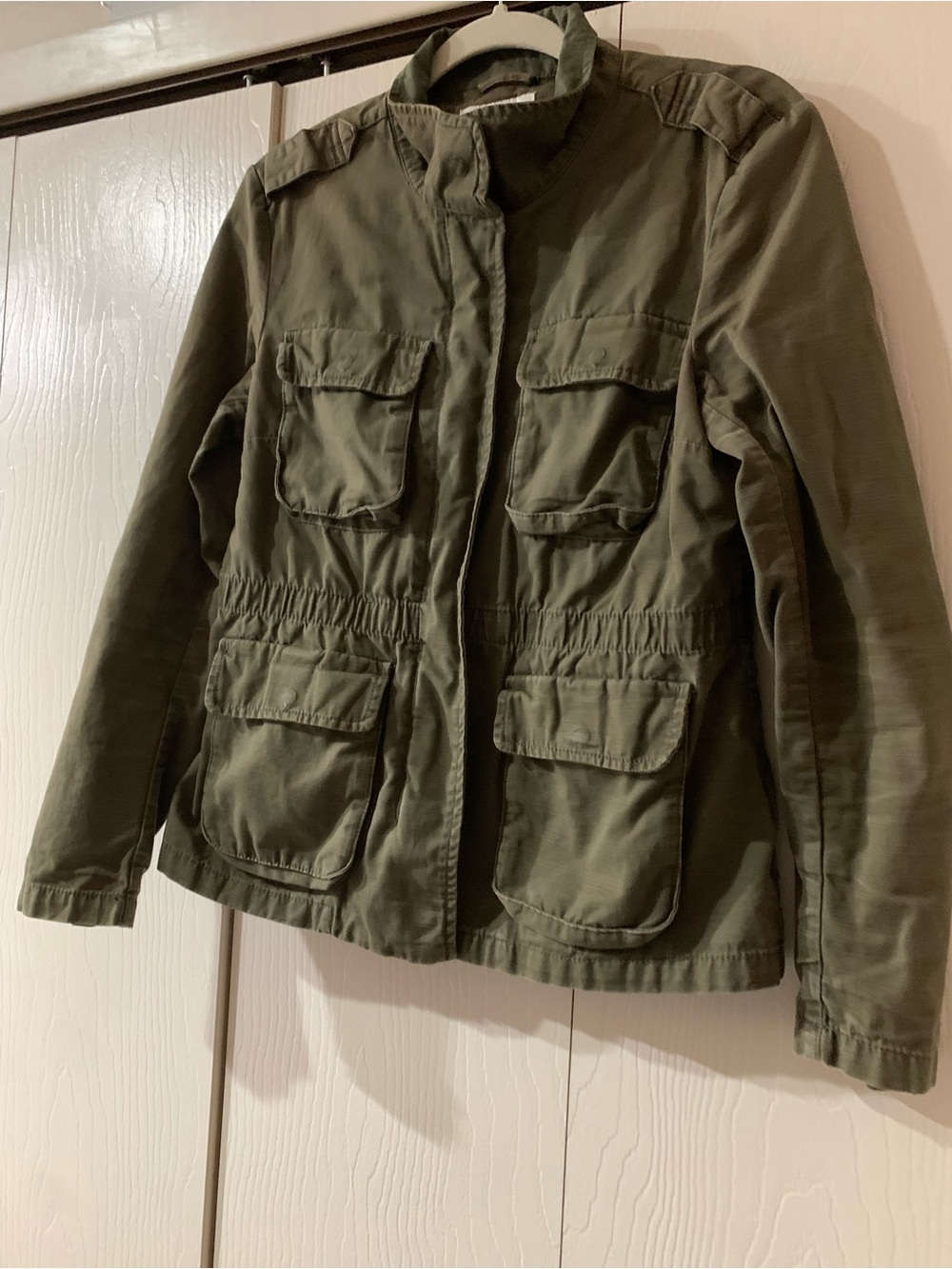 H&M Olive Green Utility Jacket with Front Pockets